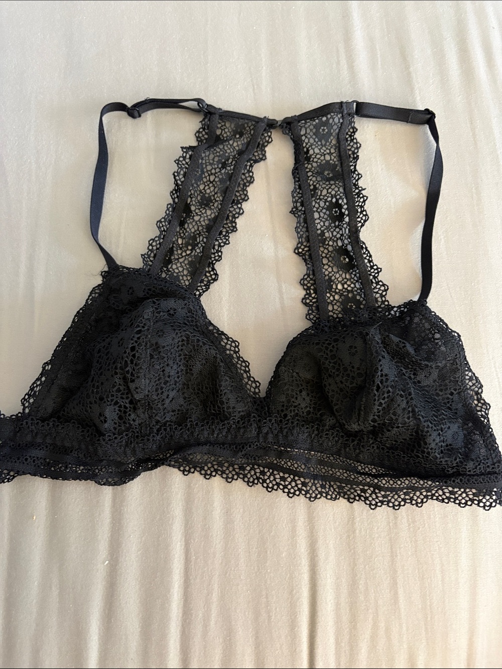 Victoria's Secret Black Lace Racerback Bralette